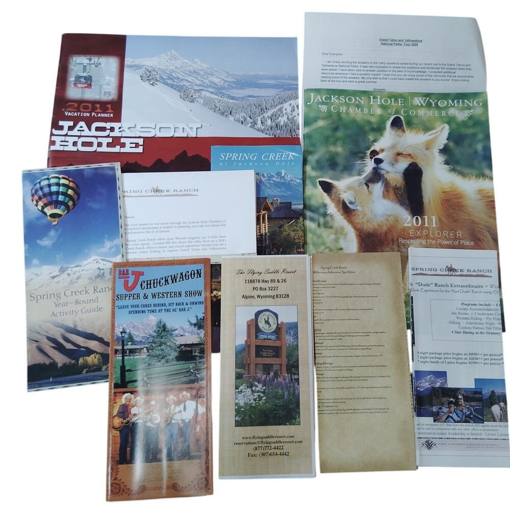 2011 Jackson Hole WY Explorer Vacation Planner Ephemera Collection Brochures